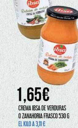Claudio Crema ibsa de verduras o zanahoria oferta
