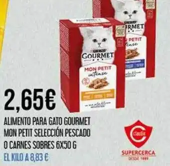Claudio Alimento para gato gourmet mon petit selección pescado o carnes sobre oferta