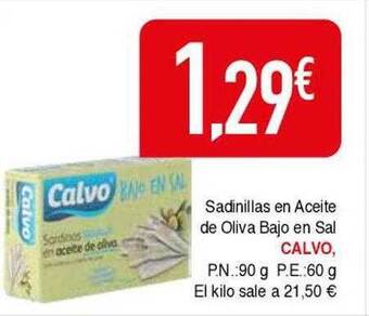 Masymas Sardinillas en aceite de oliva bajo en sal calvo oferta