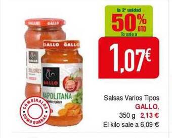 Masymas La 2a unidad 50% dto salsas varios tipos gallo oferta