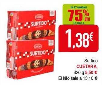 Masymas La 2a unidad 75% dto surtido cuétara oferta