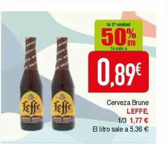 Masymas La 2a unidad 50% dto cerveza brune leffe oferta