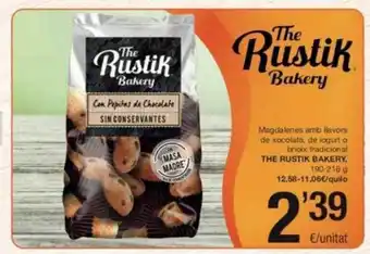 SPAR Fragadis Magdalenes amb llavors de xocolata de iogurt o brioix tradicional the rustic bakery oferta