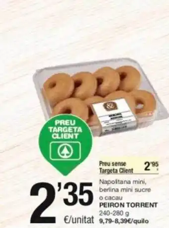 SPAR Fragadis Napolitana mini, berlina mini sucre o cacau peiron torrent oferta