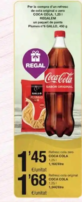 SPAR Fragadis Refresc cola zero coca cola refresc cola original coca cola oferta