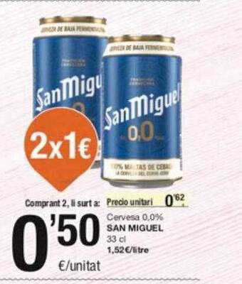 SPAR Fragadis Cervesa 0.0% san miguel oferta