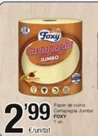 SPAR Fragadis Paper de cuina cortapaglia jumbo foxy oferta
