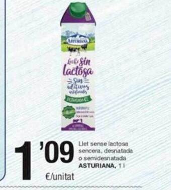 SPAR Fragadis Llet sense lactosa sencera, desnatada o semidesnatada asturiana oferta