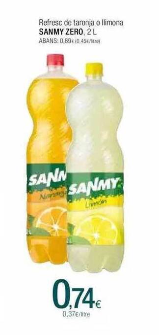 Condis Refresc de taronja o llimona sanmy zero oferta