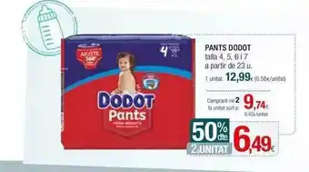 Condis 50% dte 2a unitat pants dodot talla 4 5 6 i 7 oferta