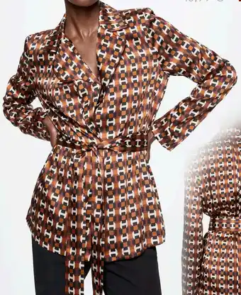 MANGO Blusa estampada geométrico oferta