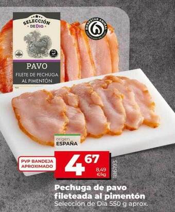 Dia Pechuga de pavo fileteada al pimentón oferta