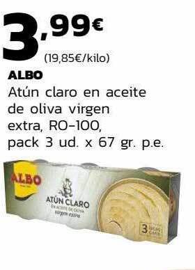 Supermercados Lupa Albo atún claro en aceite de oliva virgen extra oferta