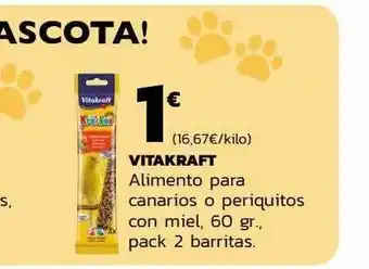 Supermercados Lupa Vitakraft alimento para canarios o periquitos con miel oferta