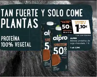 Supermercados Lupa Alpro bebida proteina de soja chocolate oferta
