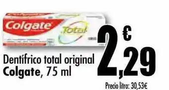 Unide Supermercados Dentífrico total original colgate oferta