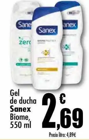 Unide Supermercados Gel de ducha sanex biome oferta