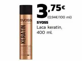 Supermercados Lupa Syoss laca keratin oferta