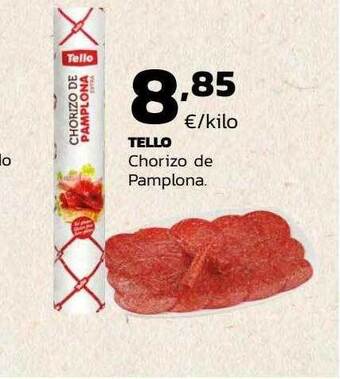 Supermercados Lupa Tello chorizo de pamplona oferta