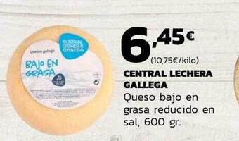 Supermercados Lupa Central lechera gallega queso bajo en grasa reducido en sal oferta