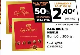 Supermercados Lupa Caja roja de nestlé bombón oferta