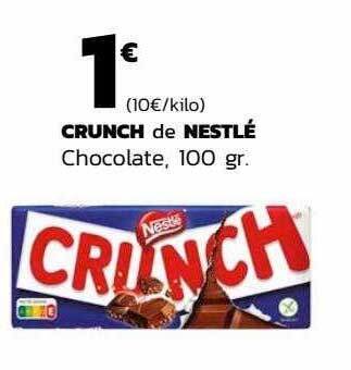 Supermercados Lupa Crunch de nestlé chocolate oferta