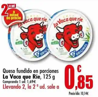Unide Supermercados Queso fundido en porciones la vaca que ría oferta