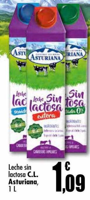 Unide Supermercados Leche sin lactosa c.l. asturiana oferta