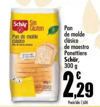 Unide Supermercados Pan de molde clásico de maestro panettiere schär oferta