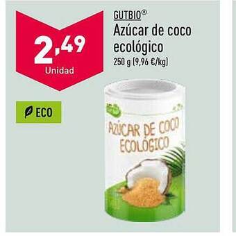 ALDI Gutbio azúcar de coco ecológico oferta