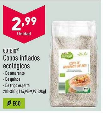 ALDI Gutbio copos inflados ecológicos oferta