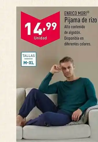 ALDI Enrico mori pijama de rizo oferta