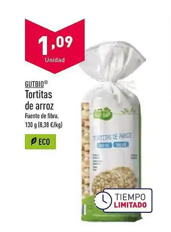ALDI Gutbio tortitas de arroz oferta