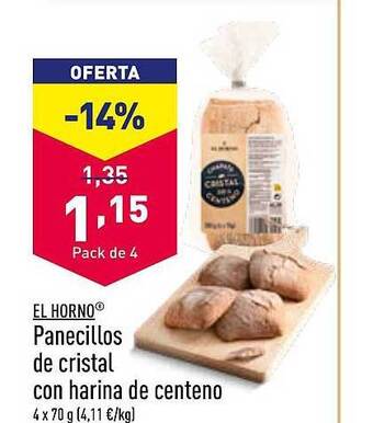 ALDI El horno panecillos de cristal con harina de centeno oferta