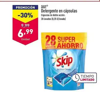 ALDI Skip detergente en cápsulas oferta