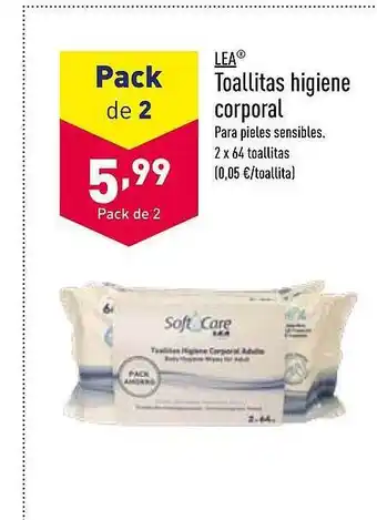 ALDI La toallitas higiene corporal oferta