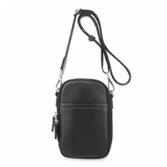 Bolso bandolera hombre en piel vacuno color negro - box