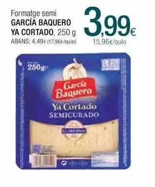 Condis Formatge semi garcia baquero ya cortado oferta