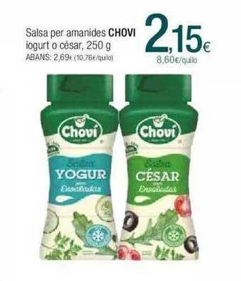 Condis Salsa per amanides chovi iogurt o césar oferta