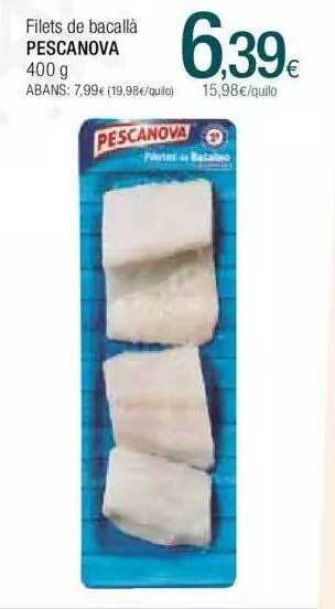 Condis Filets de bacallà pescanova oferta