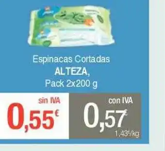Masymas Espinacas cortadas alteza pack 2 oferta