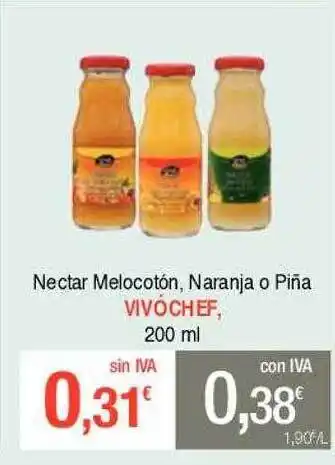 Masymas Nectar melocotón naranja o piña vivóchef oferta