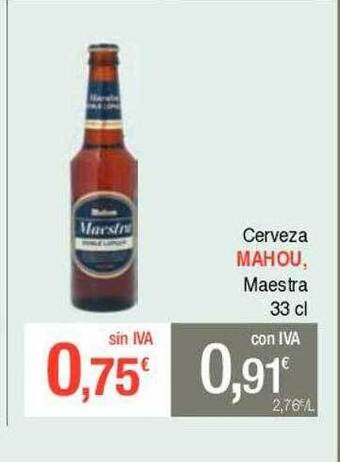 Masymas Cerveza mahou maestra oferta