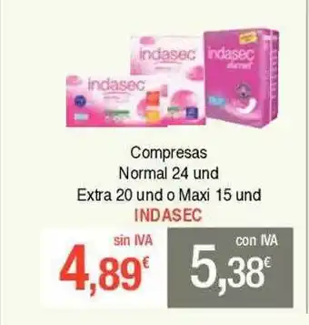 Masymas Compresas normal 24 extra 20 o maxi 15 oferta