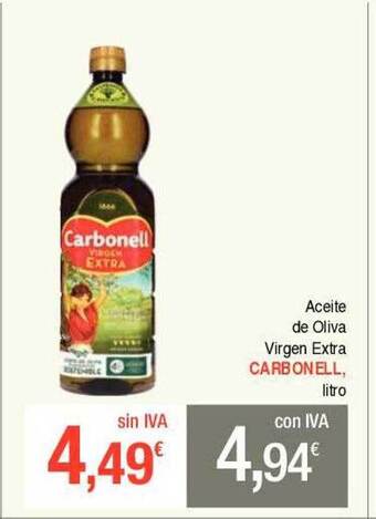 Masymas Aceite de oliva virgen extra carbonell oferta