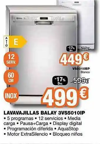 Expert Lavavajillas balay 3vs5010ip oferta