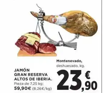 El Corte Inglés Jamón gran reserva altos de iberia oferta