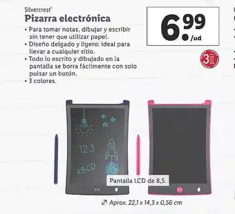 Lidl Sivercrest pizarra electrónica oferta