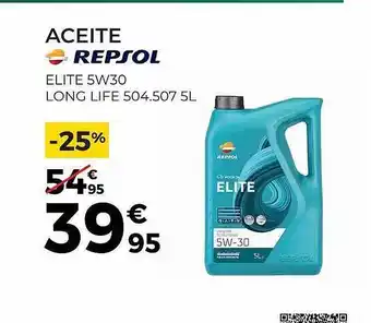 Feu Vert Aceite repsol elite 5w30 long lie 504.507 5l oferta