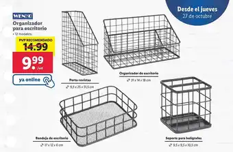 Lidl Wenko organizador para escritorio oferta